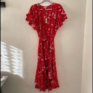Max studio floral wrap dress